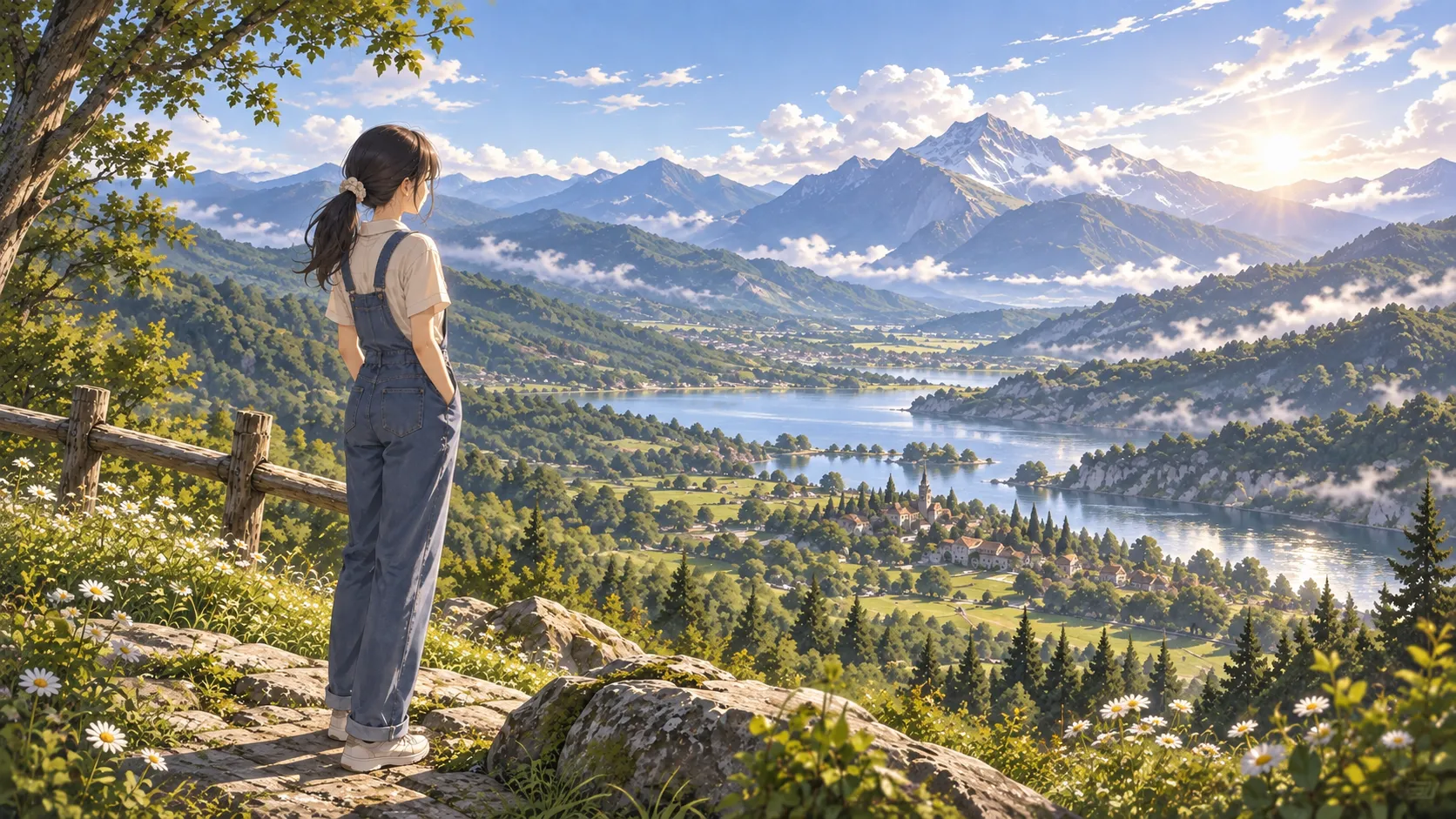 Overlooking a valley