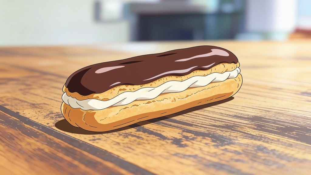 A chocolate éclair