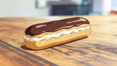 A chocolate éclair