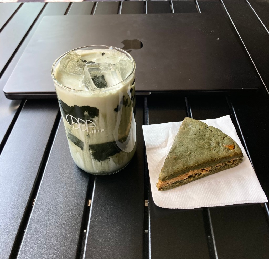 mugwort latte and mugwort scone