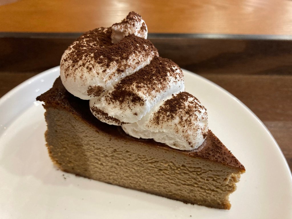 a tiramisu basque cheesecake in seoul