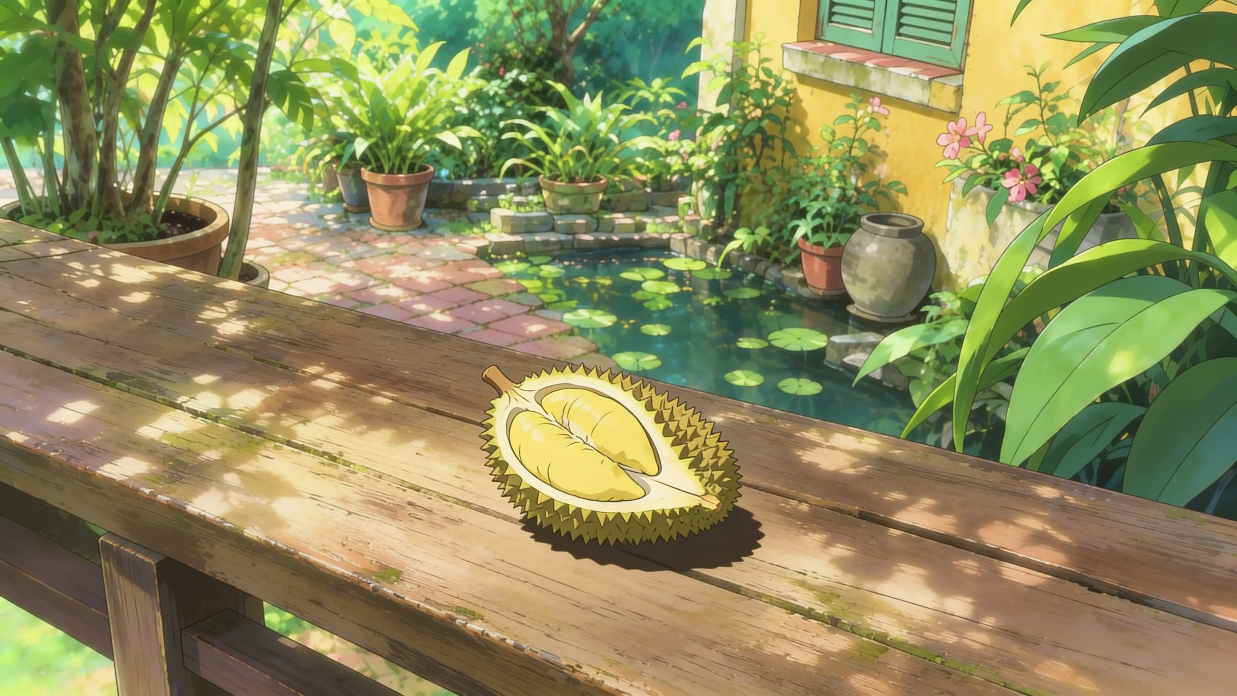 Durian in a Vietnamese garden