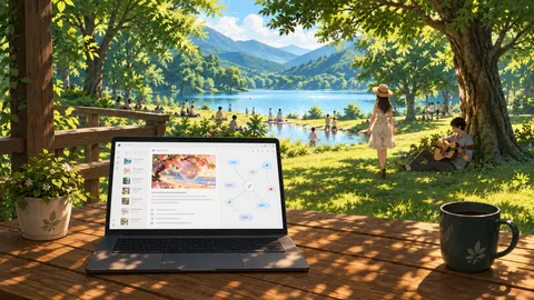 A laptop in nature.